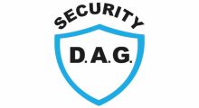 dag security logo Schutzschild in der Farbe blau