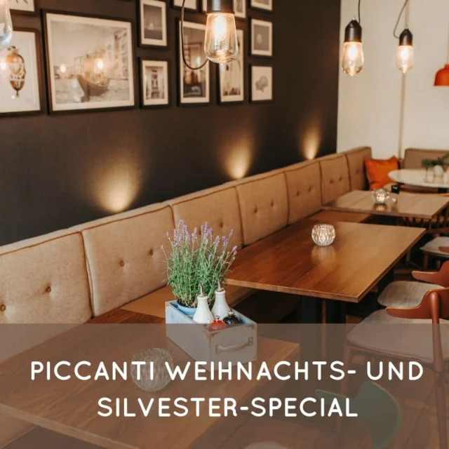 ✨ Feiertagsgenuss im @piccantilueneburg ✨ 
 
Bist du noch auf der Suche nach einem besonderen Ort, um die Feiertage oder Silvester zu verbringen? Das Piccanti lädt dich, deine Familie und Freunde herzlich ein! 
 
🍽 Highlights:
- Weihnachtsbrunch am 1. & 2. Weihnachtstag 
- Saisonale Empfehlungen mit italienischen Klassikern 
- 4-Gänge-Menü zu Silvester – ein festlicher Start ins neue Jahr 
 
Reserviere jetzt deinen Tisch und sichere dir unvergessliche Genussmomente in gemütlicher Atmosphäre. 🎄✨ 
 
📞 Kontakt: 04131 776969
📍 Adresse: Am Sande 9, 21335 Lüneburg